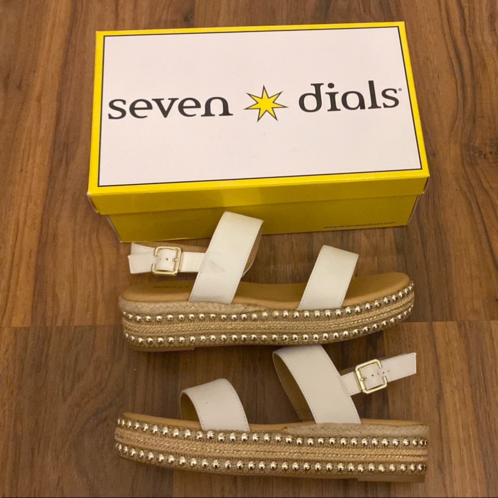 Seven Dials Cream Espadrille Platform Shoes